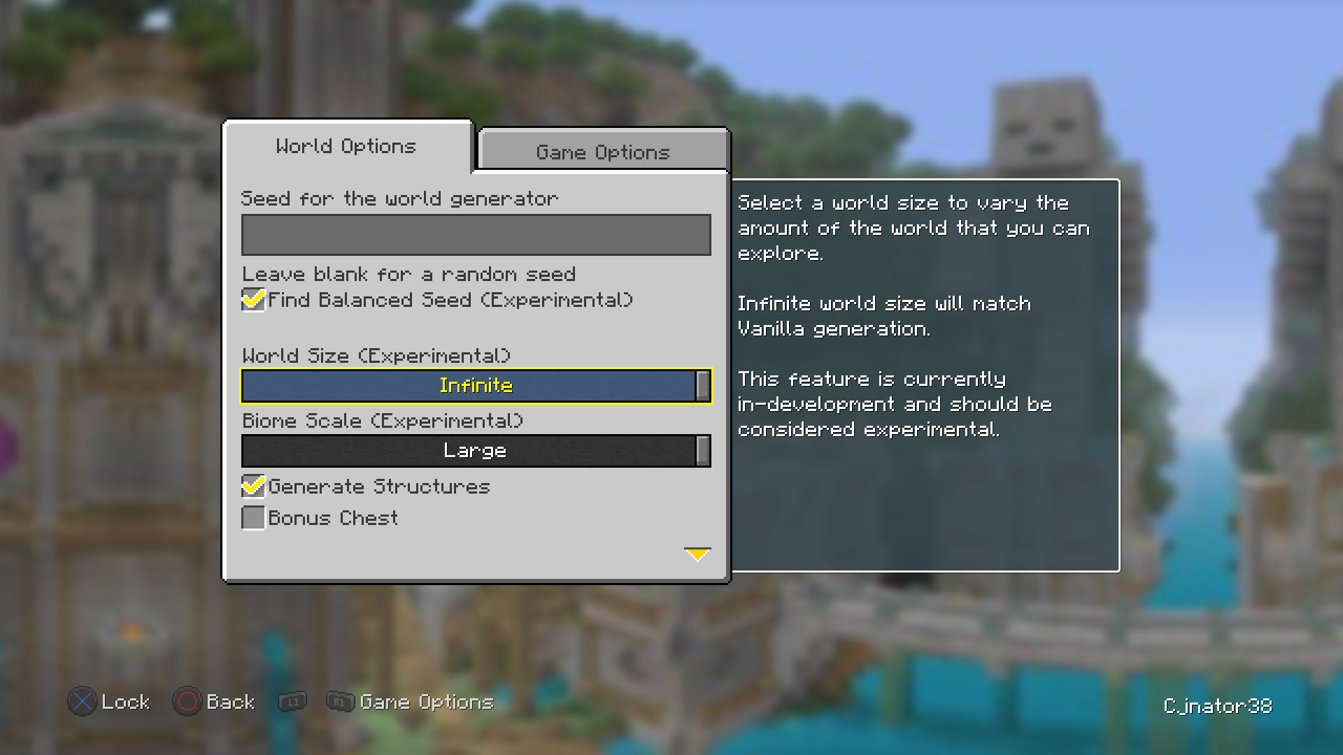 Simply Legacy World Sizes